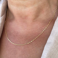 Load image into Gallery viewer, Dainty 18k Gold Filled Thin Sequin Mariner Link Chain
