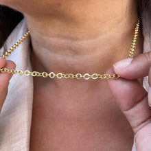 Load image into Gallery viewer, 18k Gold Filled Venetian Oval Link 4mm, Specialty Chain Necklace, modern choker
