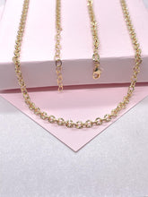 Load image into Gallery viewer, 18k Gold Filled Venetian Oval Link 4mm, Specialty Chain Necklace, modern choker
