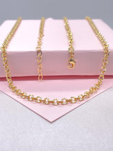 Load image into Gallery viewer, 18k Gold Filled Venetian Oval Link 4mm, Specialty Chain Necklace, modern choker
