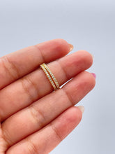 Load image into Gallery viewer, 18k Gold Filled Eternity CZ Pave Cubic Zirconia Dainty Ring Stackable Gold CZ Band
