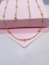 Load image into Gallery viewer, 18k Gold Filled Dainty Satellite Dash-n-Dot Chain
