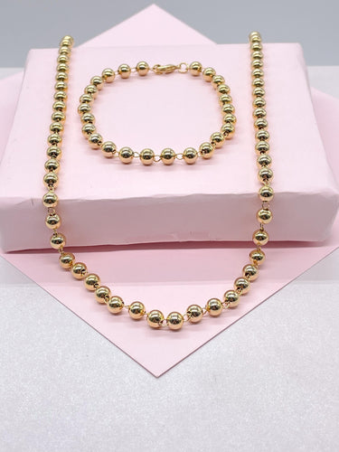 18k Gold Filled 5mm Gold Bead Chain Necklace Supplies Designers