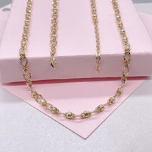 Load image into Gallery viewer, 18k Gold Filled 5mm Oval Sunburst Link Necklace
