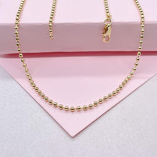Load image into Gallery viewer, 18k Gold Filled 2mm Ball Beaded Chain
