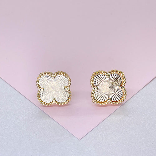 18k Gold Filled Starburst Flower Stud Earring