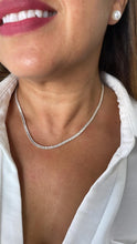 Load image into Gallery viewer, 18k Gold Filled Baguette Cubic Zirconia Choker Necklace and Bracelet Set

