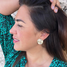 Load image into Gallery viewer, 18k Gold Filled Wave Stud Earrings: Melted Texture, Dainty Jewelry
