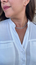 Load image into Gallery viewer, 18k Gold Filled 5mm Heart Shaped Tennis Necklace with Bayonet Clasp
