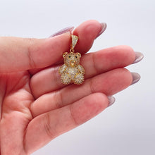 Load image into Gallery viewer, 18k Gold Filled Puffy Bear Charm Pendant
