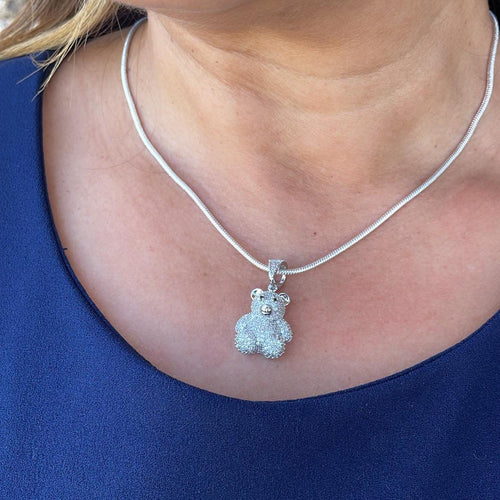 18k Gold Filled Puffy Bear Charm Pendant