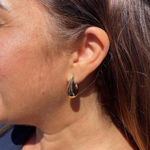 Load image into Gallery viewer, 18k Gold Filled Open Tear Drop Hoop Earring
