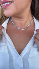 Load image into Gallery viewer, 18k Gold Filled 5mm Heart Shaped Tennis Necklace with Bayonet Clasp
