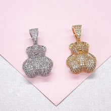 Load image into Gallery viewer, 18k Gold Filled Puffy Bear Charm Pendant
