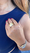 Load image into Gallery viewer, 18k Gold Filled Adjustable Square Dome With Puffy CZ Band
