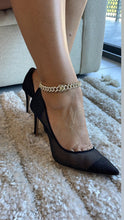 Load image into Gallery viewer, 18k Gold Filled 10mm thick CZ Pave Cuban Link Anklet, Thick and Chunky Anklet
