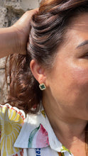 Load image into Gallery viewer, 18k Gold Filled CZ Clover Stud Earrings Available in 2 Colors
