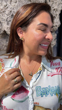 Load image into Gallery viewer, 18k Gold Filled Box Chain Necklace with Smooth XL Heart Pendant, and Stud Earrings
