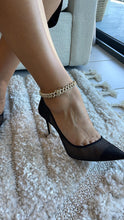 Load image into Gallery viewer, 18k Gold Filled 10mm thick CZ Pave Cuban Link Anklet, Thick and Chunky Anklet

