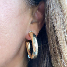 Load image into Gallery viewer, Thick 18k Gold Filled 7.5mm Smooth Open Hoops, Available in 2 Sizes
