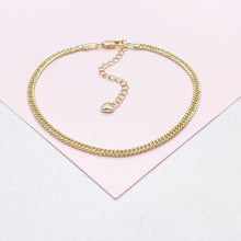 Load image into Gallery viewer, 18k Gold Filled 3mm Double Cuban Link Anklet, Summer Time Anklet
