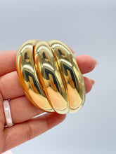 Load image into Gallery viewer, 18k Gold Filled Plain Triple Row Cuff Bracelet, Hollowed, Trending Now
