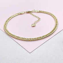 Load image into Gallery viewer, 18k Gold Filled 4mm Double Cuban Link Anklet, Summer Time Anklet
