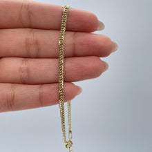 Load image into Gallery viewer, 18k Gold Filled 3mm Double Cuban Link Anklet, Summer Time Anklet
