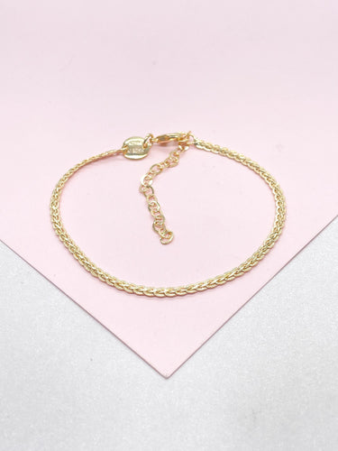 18k Gold Filled 2.5 Specialty Chain Dainty Bracelet
