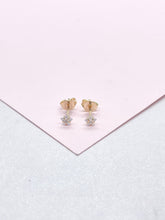 Load image into Gallery viewer, 18k Gold Filled Plain CZ Star Shaped Studs, Available in 3 Sizes, Dainty Jewlery, For Her, Dainty Studs, Boy Studs, Birthday Present
