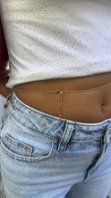 Load image into Gallery viewer, Silver Filled Dainty Curb Link Waist Chain with Oval Carabiner CZ Chain
