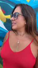 Load image into Gallery viewer, 18k Gold Filled Serpent Link Necklace with Pearl Charm and Tassels Charm
