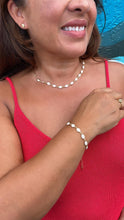 Load image into Gallery viewer, 18k Gold Filled Dainty Choker Chain and Bracelet with Cowrie Puka Shell Charms
