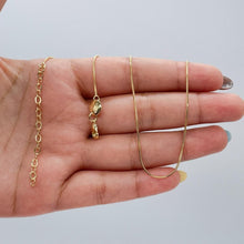 Load image into Gallery viewer, 18k Gold Filled Smooth 1mm Herringbone Box Chain Fusion Necklace, Minimalist Jewlery, Dainty Chain, Statement Jewlery, Gift Idea
