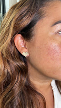 Load image into Gallery viewer, 18k Gold Filled Bead Heart Shaped Stud Earrings
