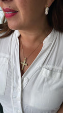 Load image into Gallery viewer, 18k Gold Filled Crucifix Cross Patterned with CZ and Engraving Patterns
