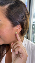Load image into Gallery viewer, 18k Gold Filled Virgin Mary Studs Crowned with CZ Stones
