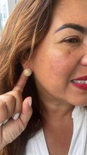 Load image into Gallery viewer, 18k Gold Filled 15mm Pearl Beaded Stud Earrings
