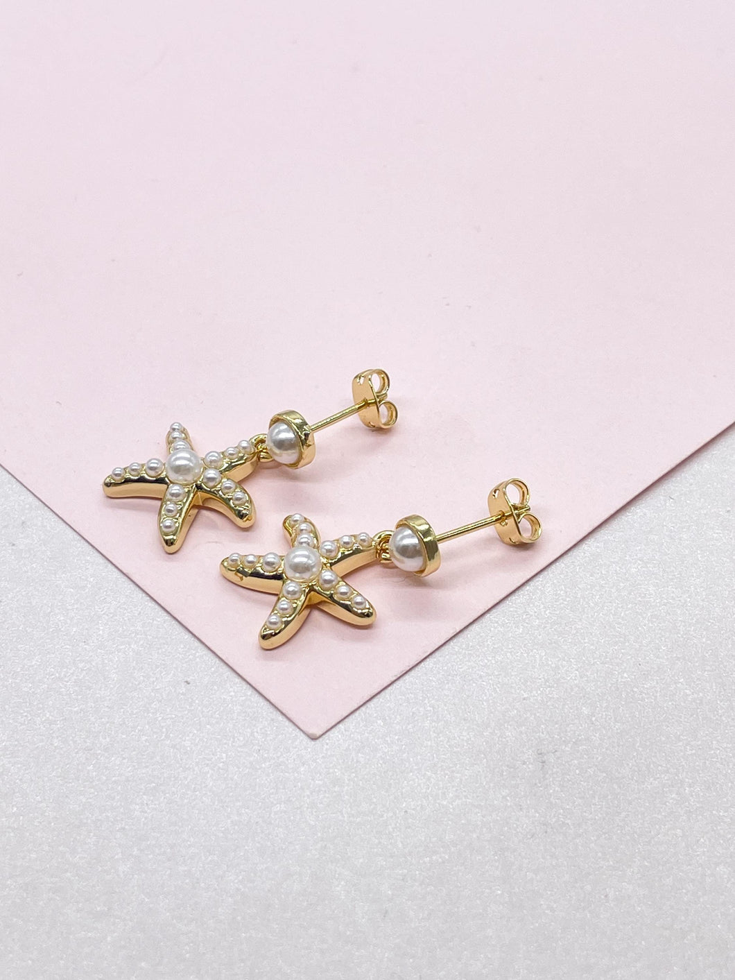 18k Gold Filled Huggie Hoop Earring with Beach Themed Charms