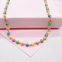 Load image into Gallery viewer, 18k Gold Filled Colorful Enamel and Link set, sold seperately
