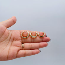 Load image into Gallery viewer, 18k Gold Filled Plain Tear Drop Shaped Huggie Hoop Earrings In Three Sizes
