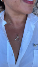 Load image into Gallery viewer, 18k Gold Filled XL Engraved Love Heart Pendant with cz
