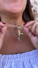 Load image into Gallery viewer, 18k Gold Filled Chunky Plain XL Cross Available in 2 Sizes, Crucifix for men, Mens pendant
