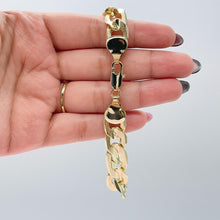 Load image into Gallery viewer, 18k Gold Filled 12mm Thick Figaro Bracelet
