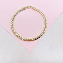 Load image into Gallery viewer, 18k Gold Filled 6mm Flat Snake Like Anklet Dainty Jewelry and Jewelry Making Supplies
