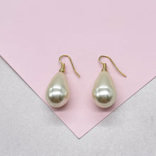 Load image into Gallery viewer, 18k Gold Filled Drop Pearl Earring
