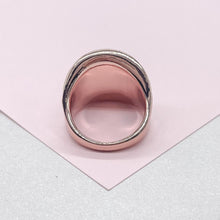 Load image into Gallery viewer, 18k Rose Gold Filled Disco Inspired Ring with Enamel and CZ
