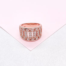 Load image into Gallery viewer, Sophisticated 18k Rose Gold Filled Ring with Micro Pave Cubic Zirconia
