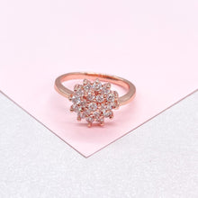 Load image into Gallery viewer, 18k Rose Gold Filled SZ snowflake Solitaire Ring
