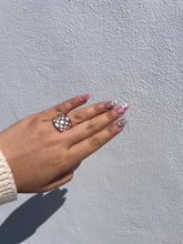 Load image into Gallery viewer, 18k Rose Gold Filled Disco Inspired Ring with Enamel and CZ
